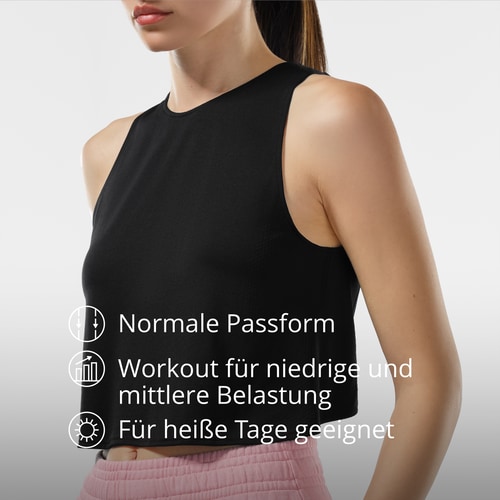 Athleisure Crossover Crop Top - Black (4)