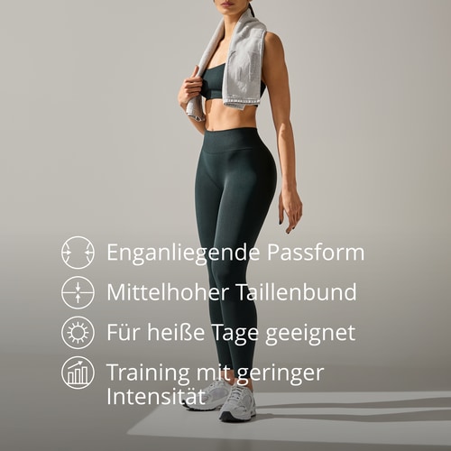 Athleisure Mid-Waist Leggings - Deep Green (2)
