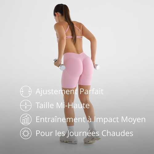 Short Taille Mi-Haute Dos en V MuseFit (5)