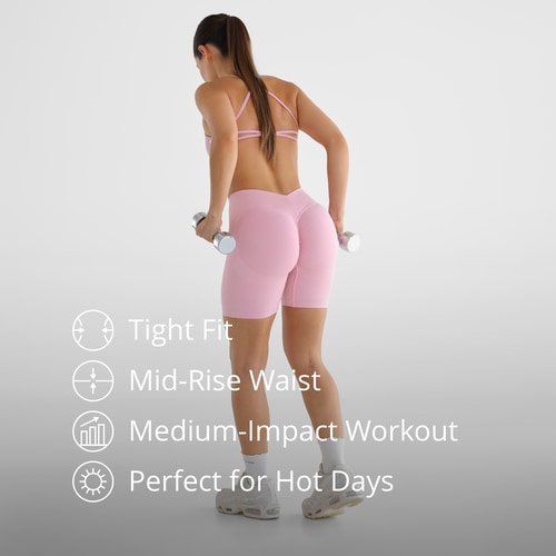 MuseFit Mid-waist V-rug Shorts (5)