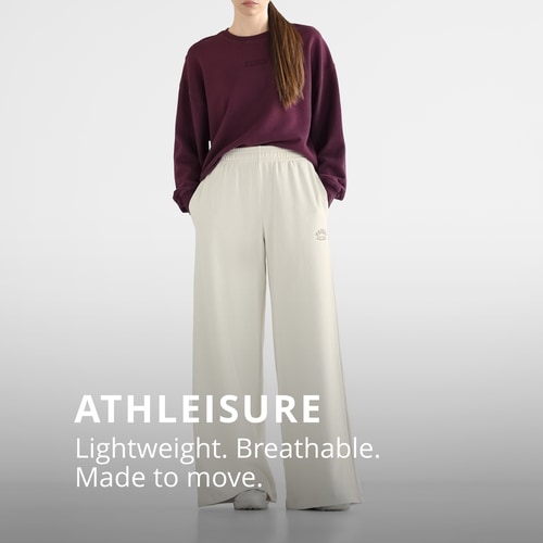 Athleisure broek met wijde pijpen (2)