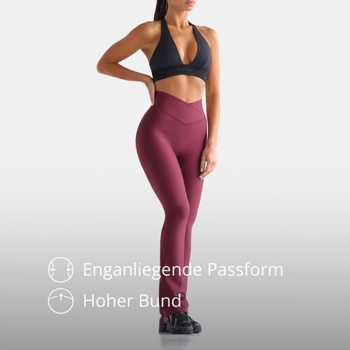 Essence High-Waist Flared Pants (2)