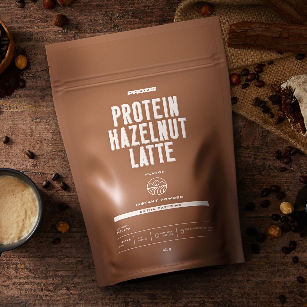 protein hazelnut latte - extra caffeine 400 g