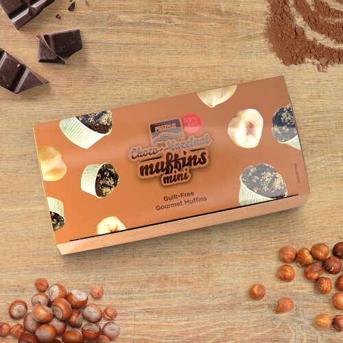 2 x Cocoa-Hazelnut Mini Muffins - Маффины с Низким Содержанием Сахара 30 г