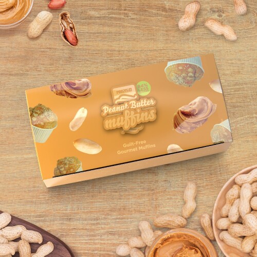 2 x Peanut Butter Mini Muffins - Magdalenas con bajo contenido en azúcares 30 g