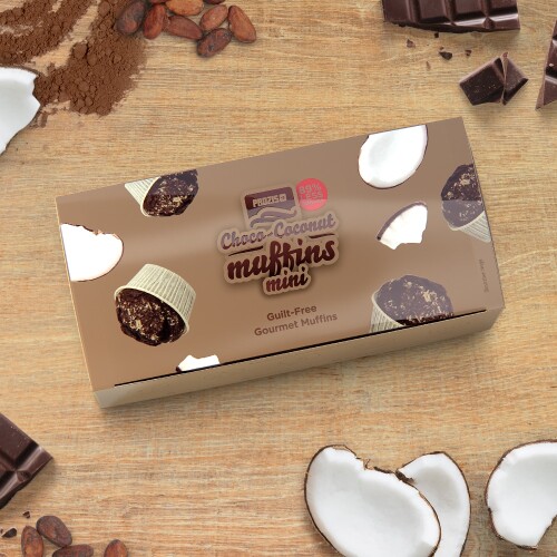 2 x Cocoa-Coconut Mini Muffins - Magdalenas con bajo contenido en azúcares 30 g