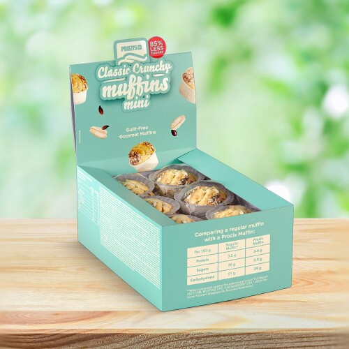 12 x Classic Crunchy Mini Muffins - Magdalenas con bajo contenido en azúcares 30 g