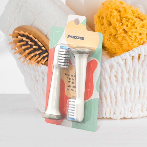 2 x Cabeça de Substituição para Escova de Dentes Elétrica Whizzy - Branca