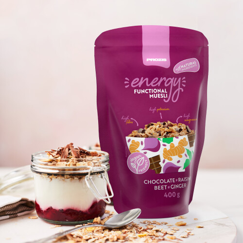 Energy Functional Muesli 400 g Chocolate - Uvas-Passas - Beterraba - Gengibre