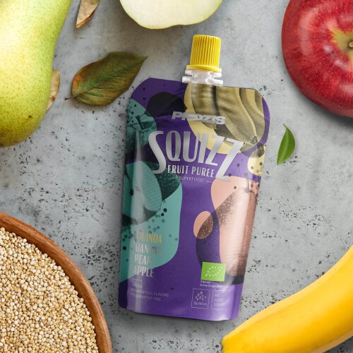 Squizz - Superfood Fruchtmus - Quinoa, Banane, Birne und Apfel, 100 g