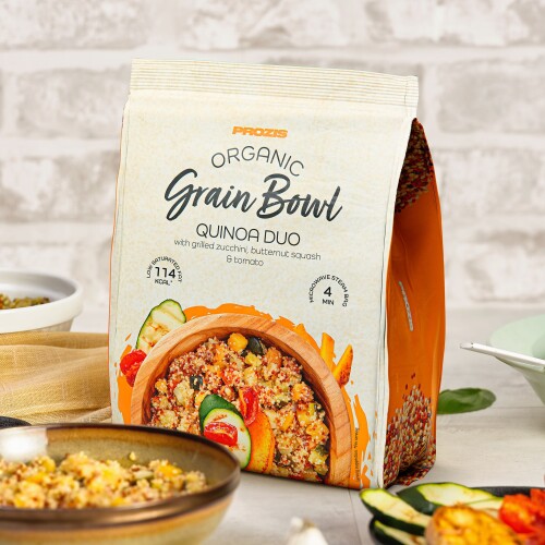 Organic Grain Bowl - Quinoa con calabacín, calabaza y tomate a la plancha 284g