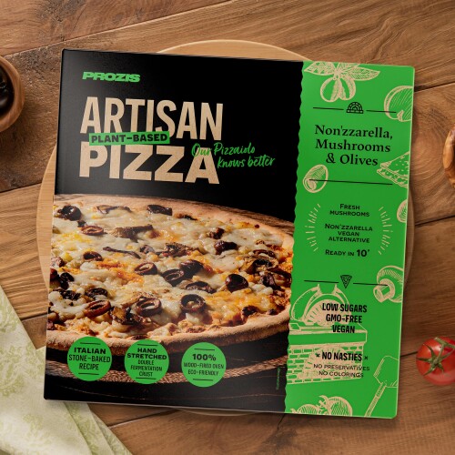 Artisan Wood-Fired Vegan Pizza - Non'zzarella, champiñones y aceitunas 310g