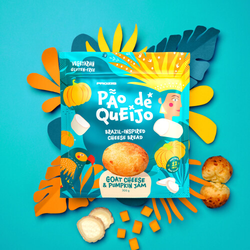 Pão de Queijo - Brazilian Cheese Bread - Queso de cabra y mermelada de calabaza
