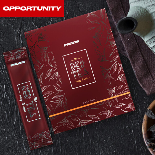 12 x Chá Vermelho - Bebida Instantânea em Pó em Stick 3 g Opportunity
