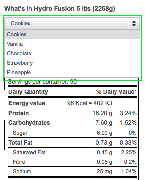 Improved label system, with nutrition facts conc
