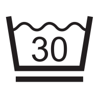 Maschinenwäsche bei 30 º C (Superfeinwäsche-Programm).