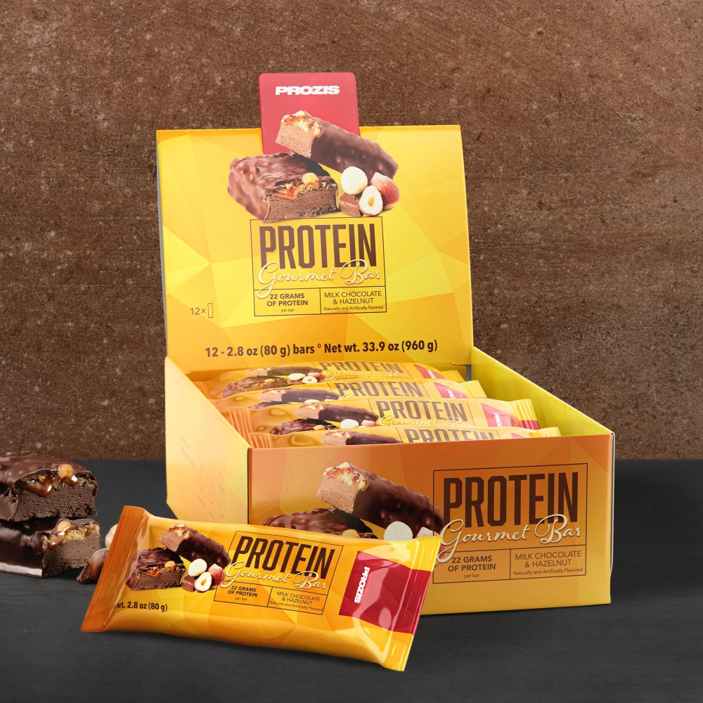 Protein Gourmet Bar 12 ct Chocolate & Hazelnuts (1)