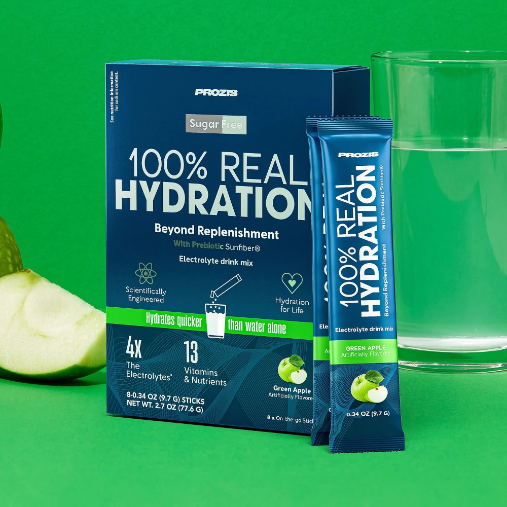 100% Real Hydration: Electrolyte Powder - 8 stickpacks (1)