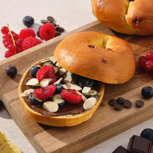 4 X Lean Brioche Bagel 60g Scaglie Di Cioccolato Prodotti Da Forno