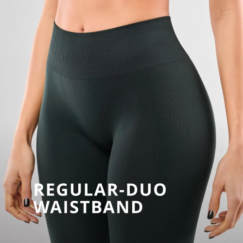 Athleisure Mid-Waist Leggings - Deep Green (5)