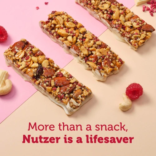 Nutzer Bar - Cashew, framboos & witte chocolade x 10 (10)