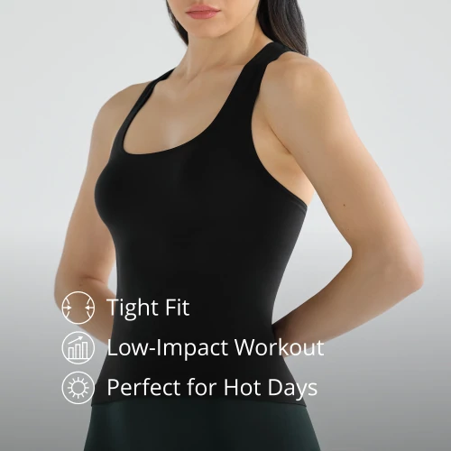 Athleisure RacerBack Tank Top - Black (2)