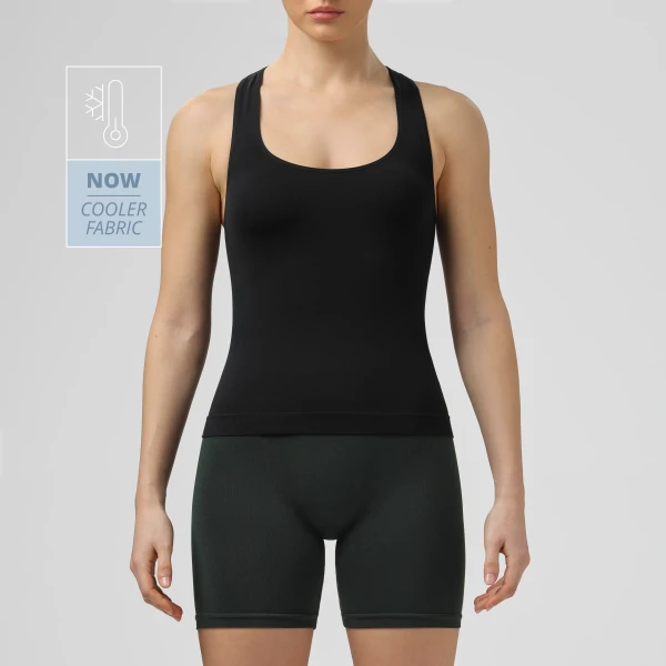 Athleisure RacerBack Tank Top - Black