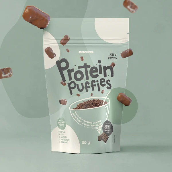 Protein-Puffies - Milchschokoladenüberzug 150 g