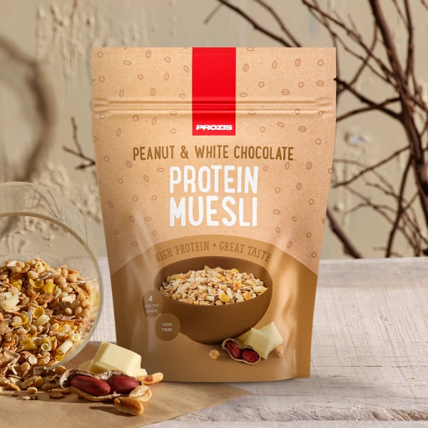 Protein-Müsli 400 g Erdnüsse und weiße Schokolade