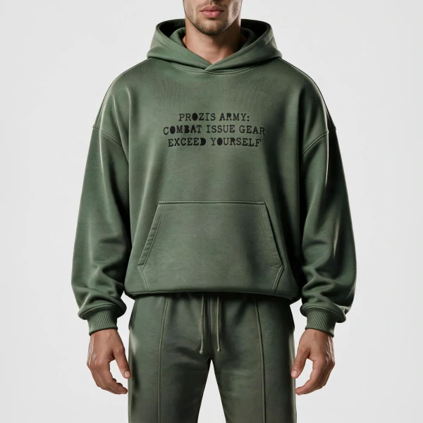 Sweat à Capuche Oversized Army Combat