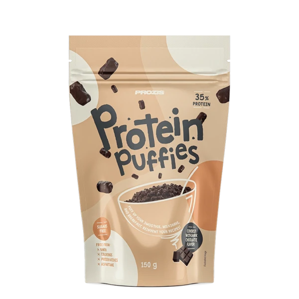 Protein Puffies - Copertura di cioccolato fondente 150 g