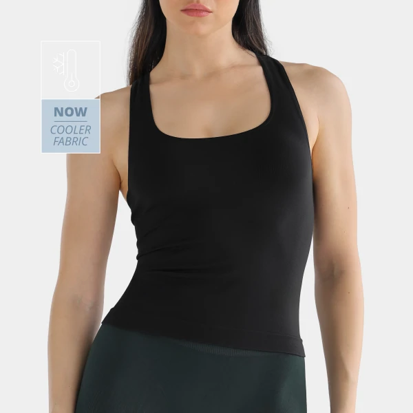 Athleisure RacerBack Tank Top - Black