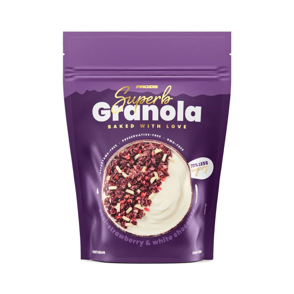 Superb Granola - Açaí, Erdbeere und weiße Schokolade 250 g