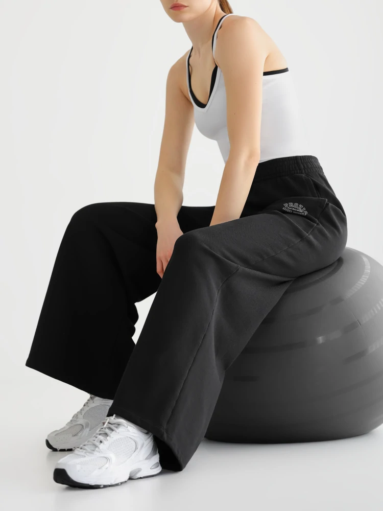 Pantalon à Jambes Larges Athleisure (9)