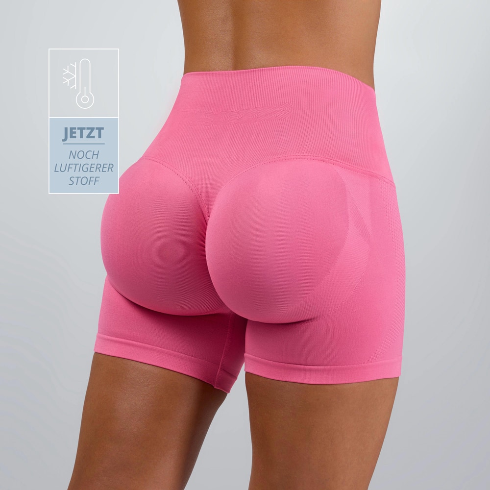 MuseFit Front V Shorts mit mittelhohem Bund (1)