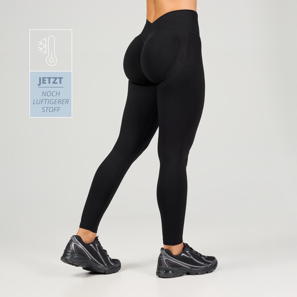 MuseFit Back V Leggings mit mittelhohem Bund (1)