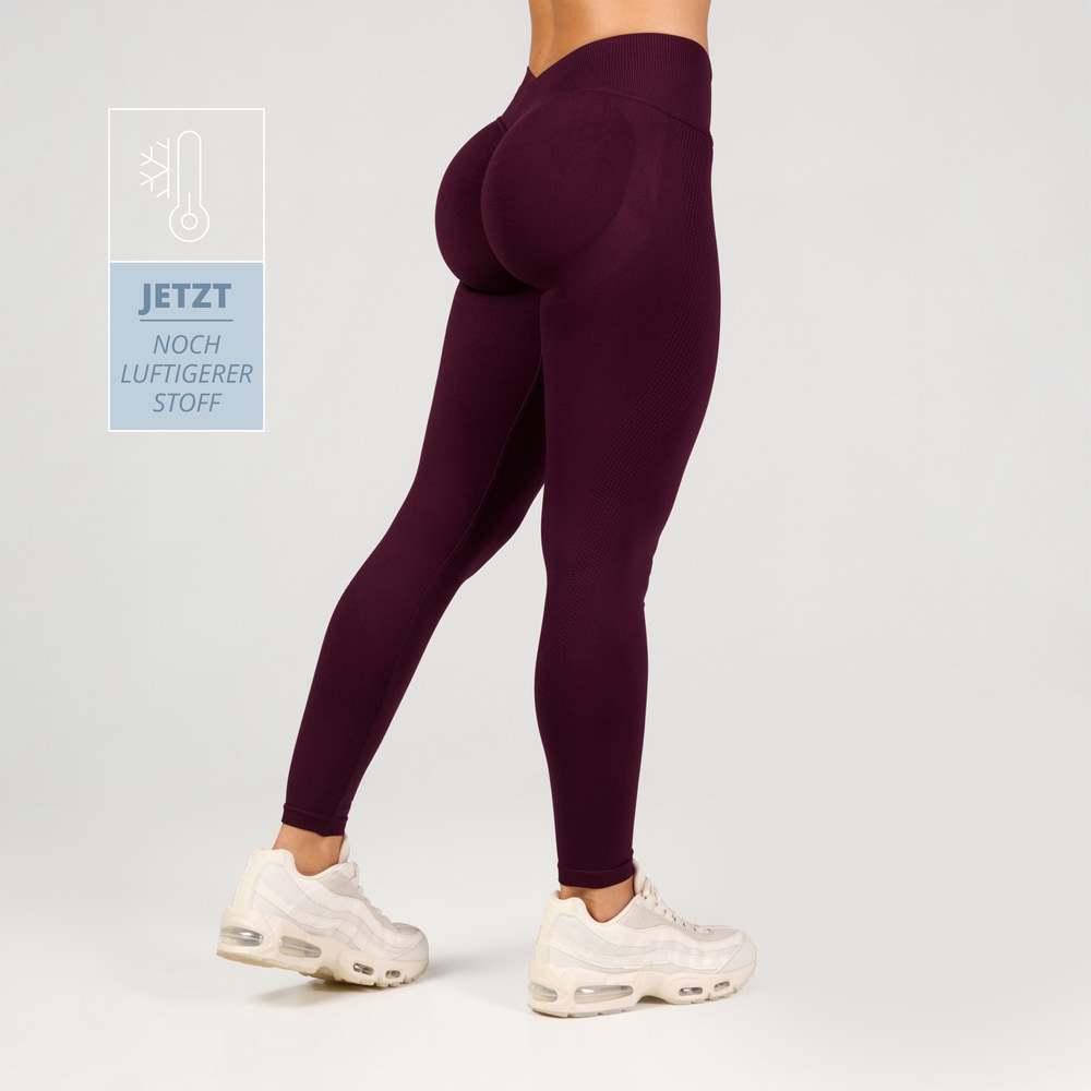 MuseFit Back V Leggings mit mittelhohem Bund (1)
