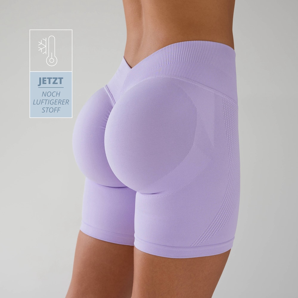 MuseFit Back V Shorts mit mittelhohem Bund (1)