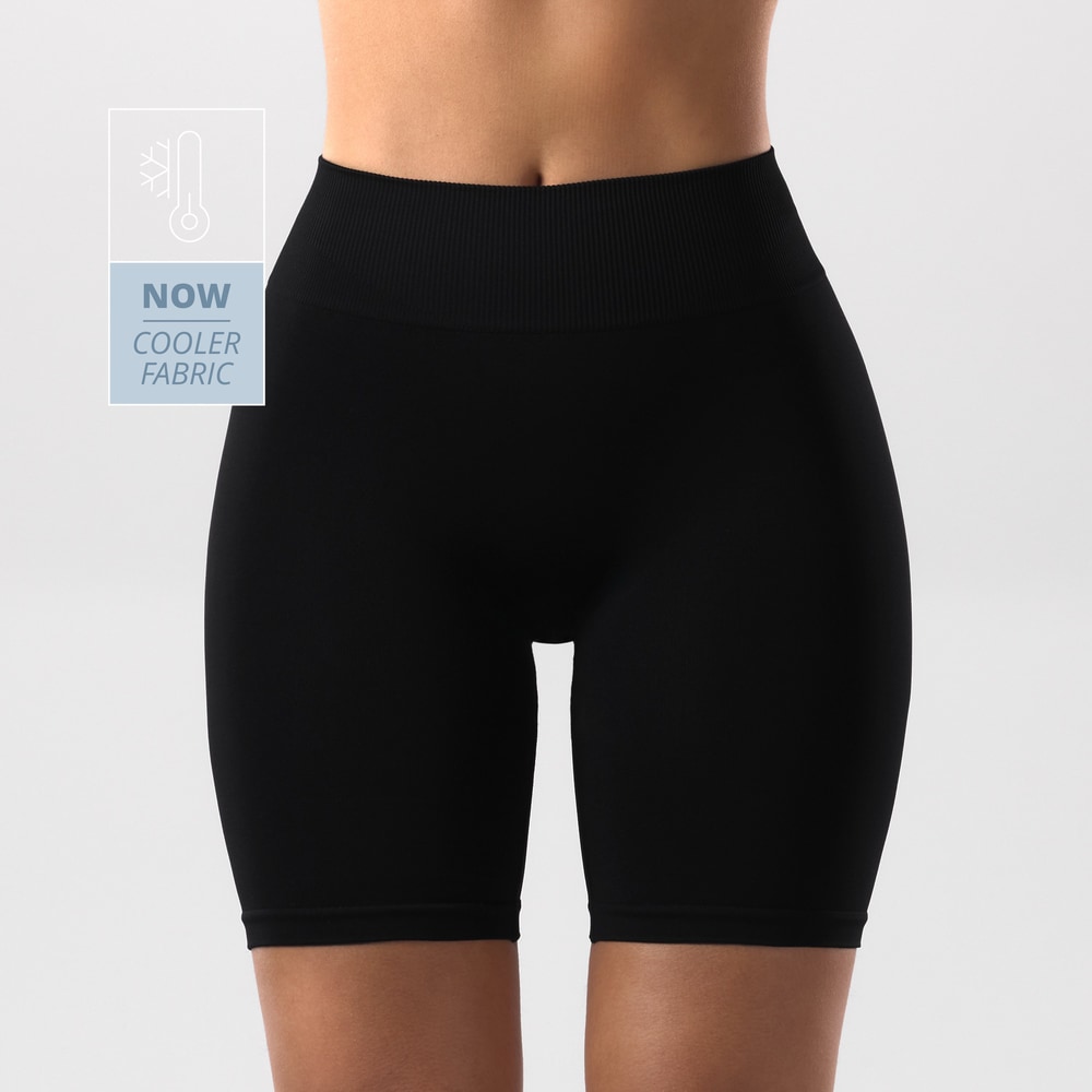 Athleisure Mid-Waist Cycling Shorts (1)