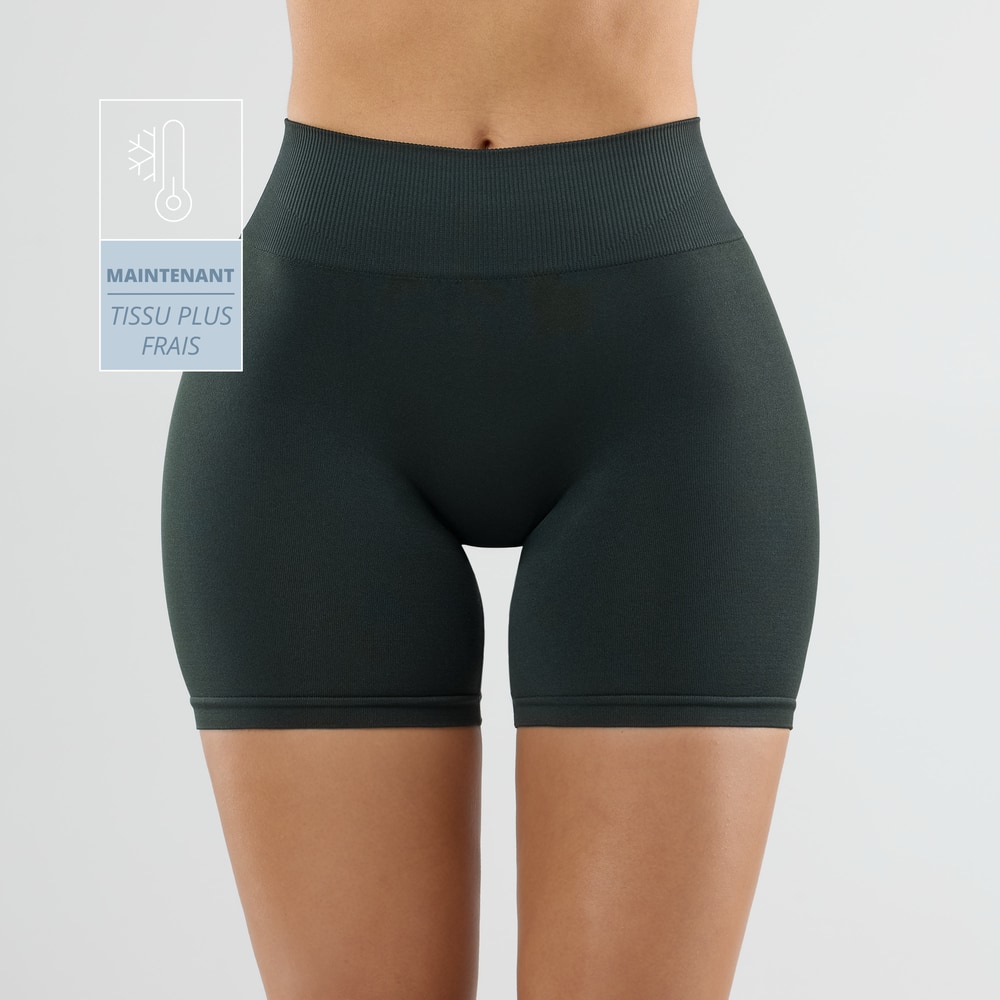 Athleisure Mid-Waist Shorts - Deep Green (10)