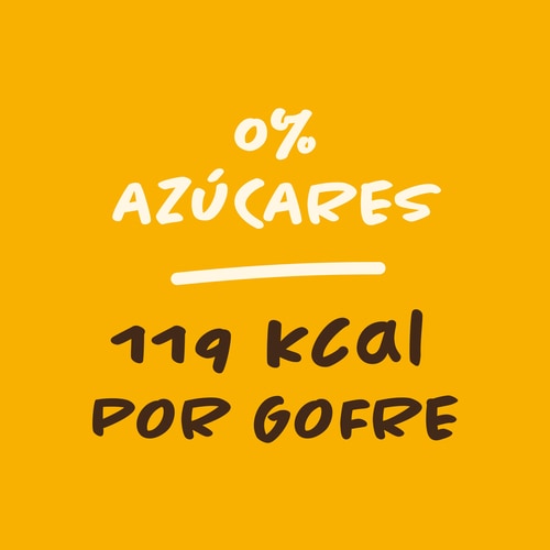 Gofres sin azúcares (6 ud) - Con cobertura de chocolate (6)