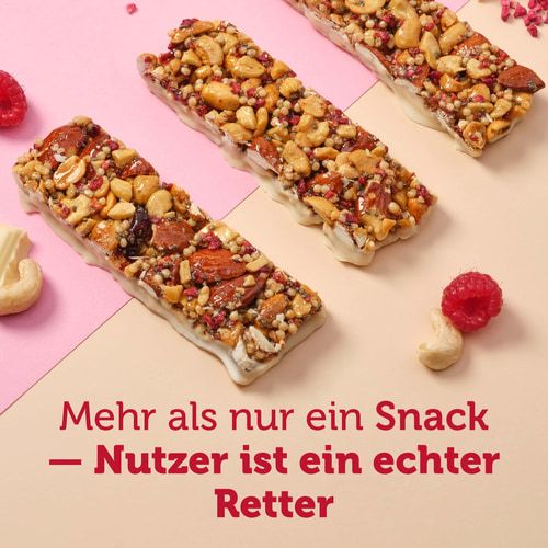 Nutzer Bar - Cashew, Himbeere und weiße Schokolade x 10 (10)
