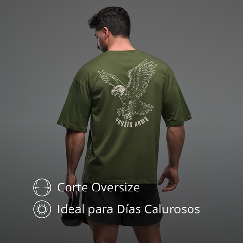 Camiseta oversized Army Eagle Unit  (3)
