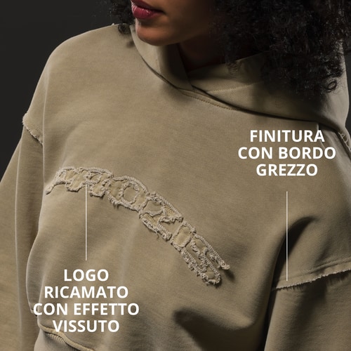 Felpa Crop con Cappuccio IronMode  (2)