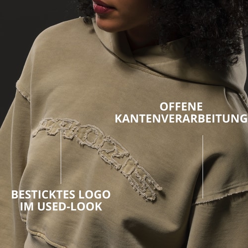 IronMode Kurz geschnittener Kapuzenpullover  (2)