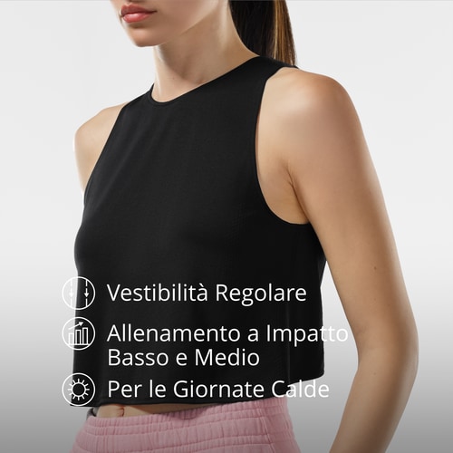 Athleisure Crossover Crop Top - Black (4)