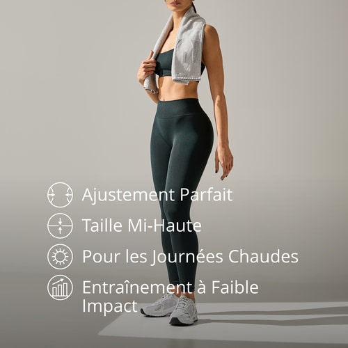 Athleisure Mid-Waist Leggings - Deep Green (2)