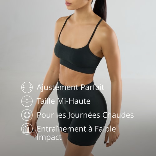 Athleisure Mid-Waist Shorts - Deep Green (2)