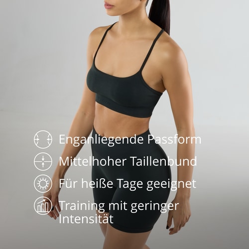 Athleisure Mid-Waist Shorts - Deep Green (2)