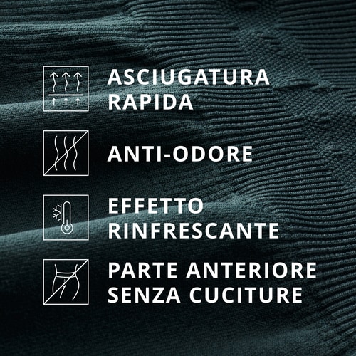 Pantaloncini da Ciclista a Vita Media Athleisure - Verde scuro (3)